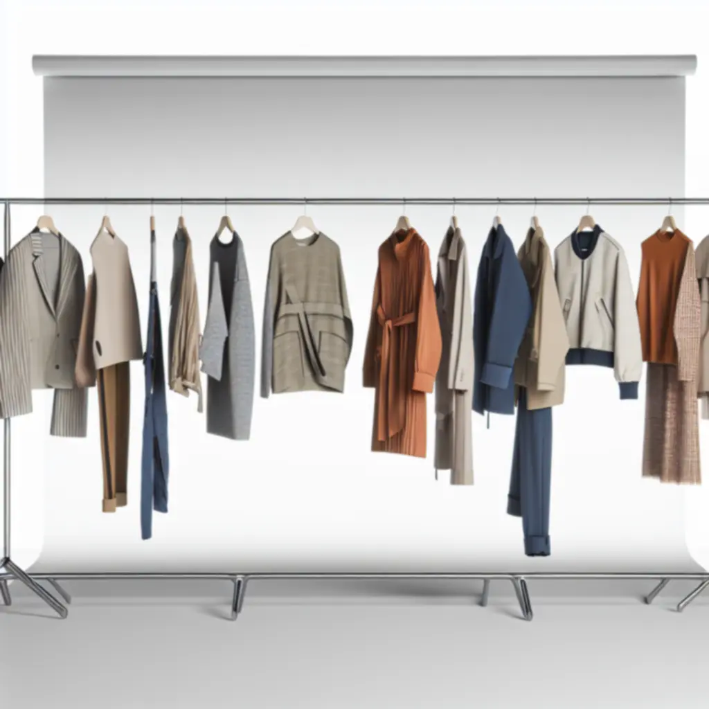 Wyeksponowane ubrania z kolekcji kapsułowej Fashionweario