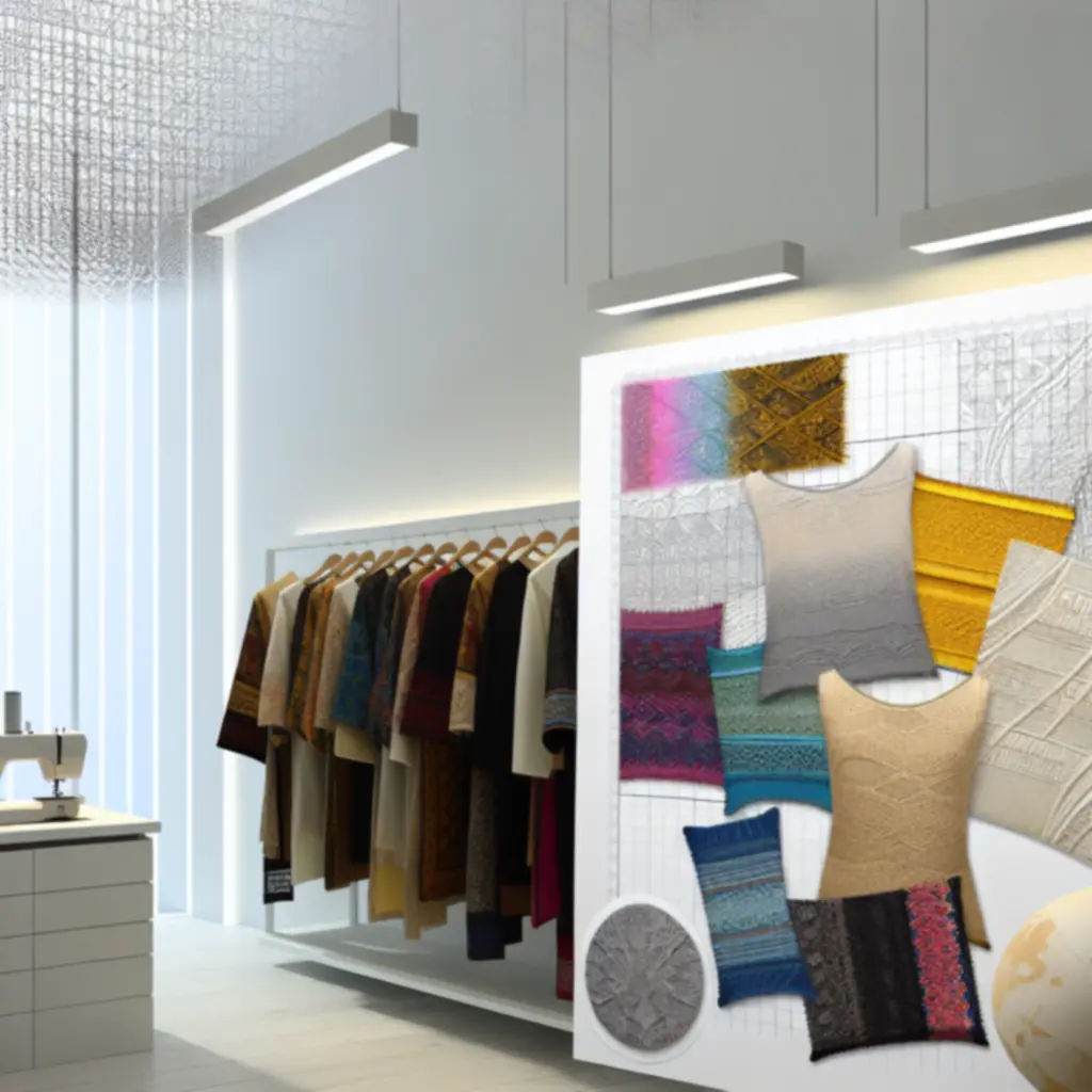 Zbliżenie na detale kolekcji odzieżowej Fashionweario