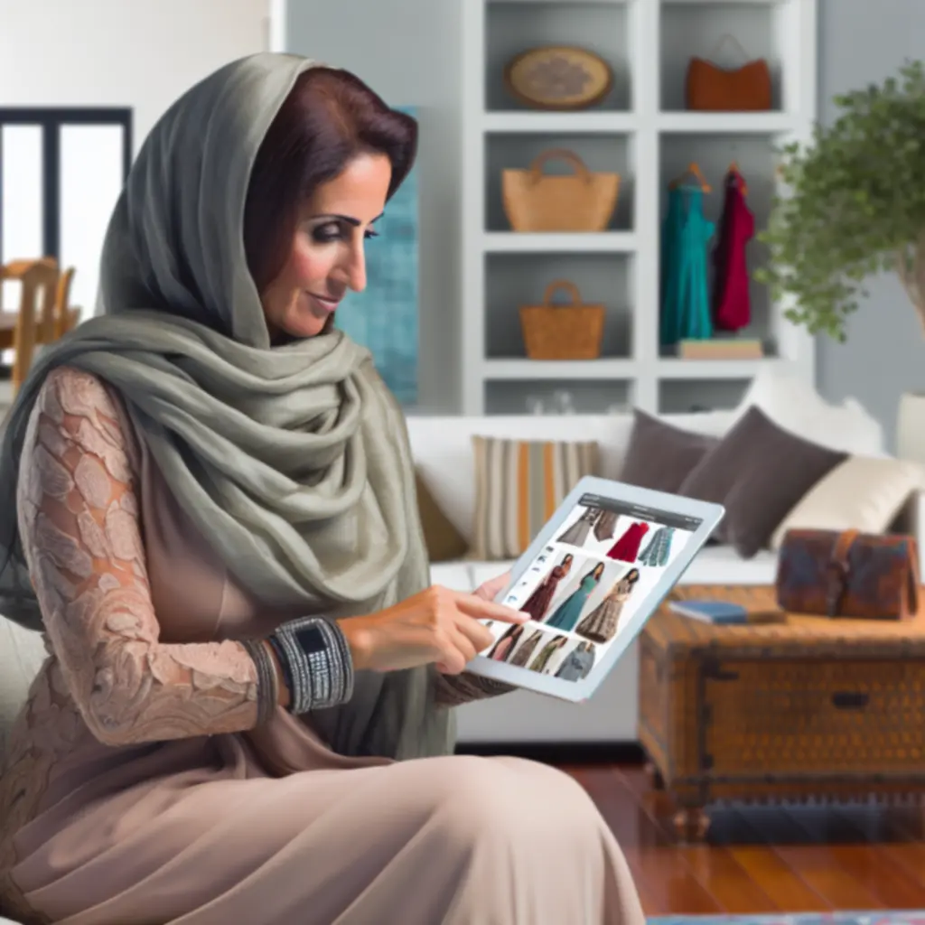 Personalizowane rekomendacje modowe prezentowane na ekranie